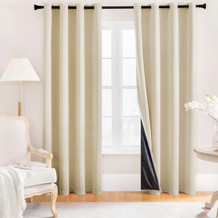 2pcs Blackout Sunscreen Curtains, 100% Light Blocking, Durable & Stylish, Ideal for Bedroom/dining Room/living Room, Enhances Privacy