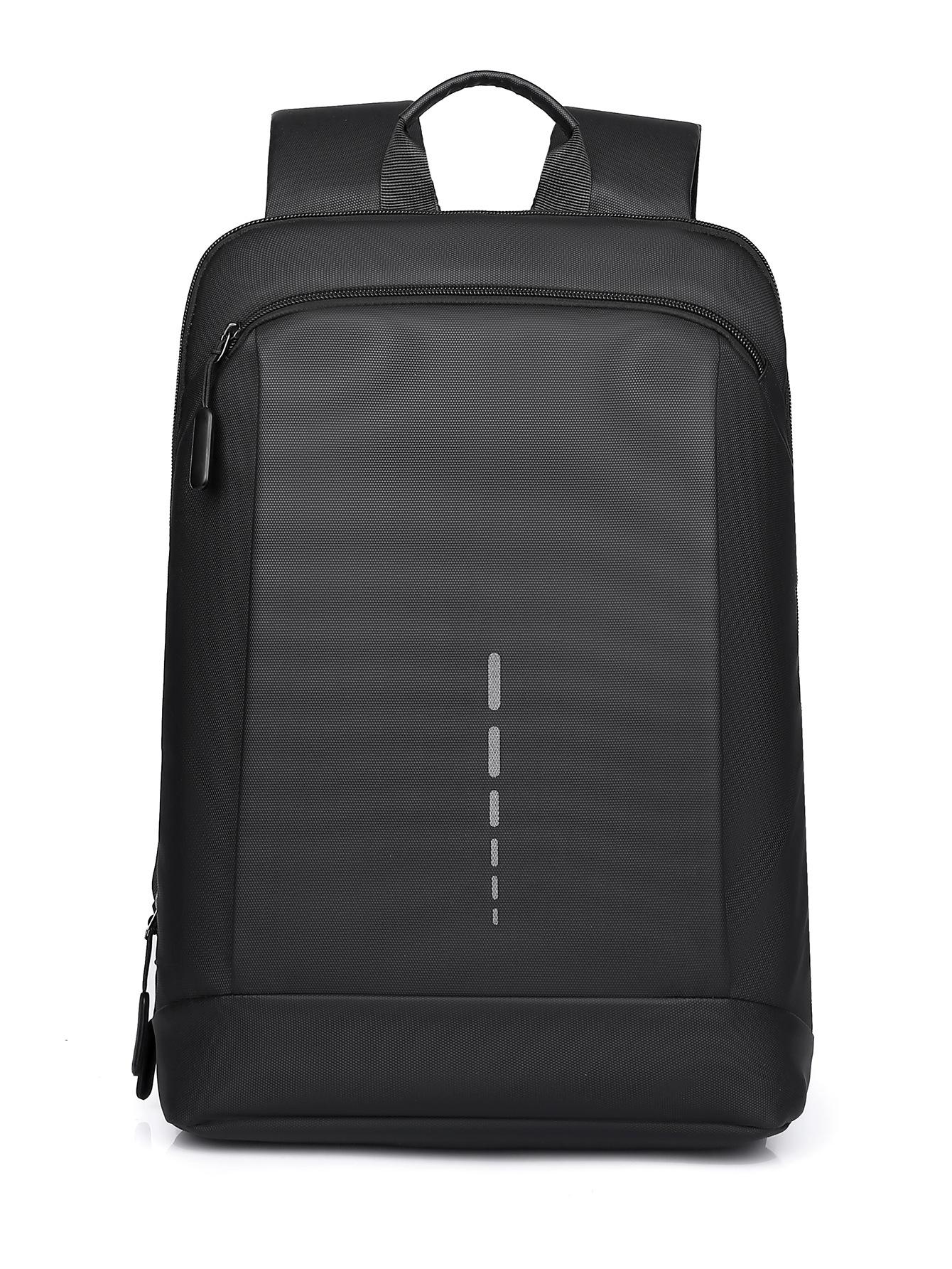 Unisex Waterproof Woven Fabric Minimalist Business Durable Backpack - Slim Fit, Multi-Pockets, Padded Straps, Adjustable, Multi Functional Portable Lightweight Cycling Daypack for Adult Commute, Office Use