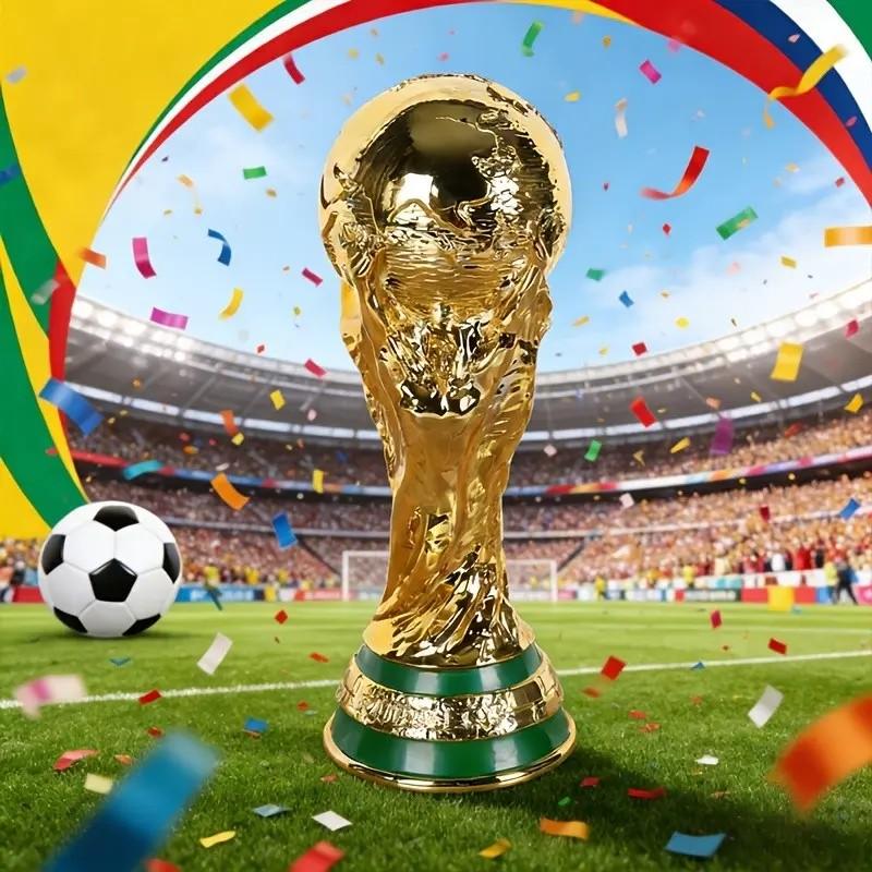 Resin Football Trophy Statue, 3D Collectible Soccer Decor, Durable Desk Ornament, Ideal for Sports Room, Fan Collection, Birthday Party Gift