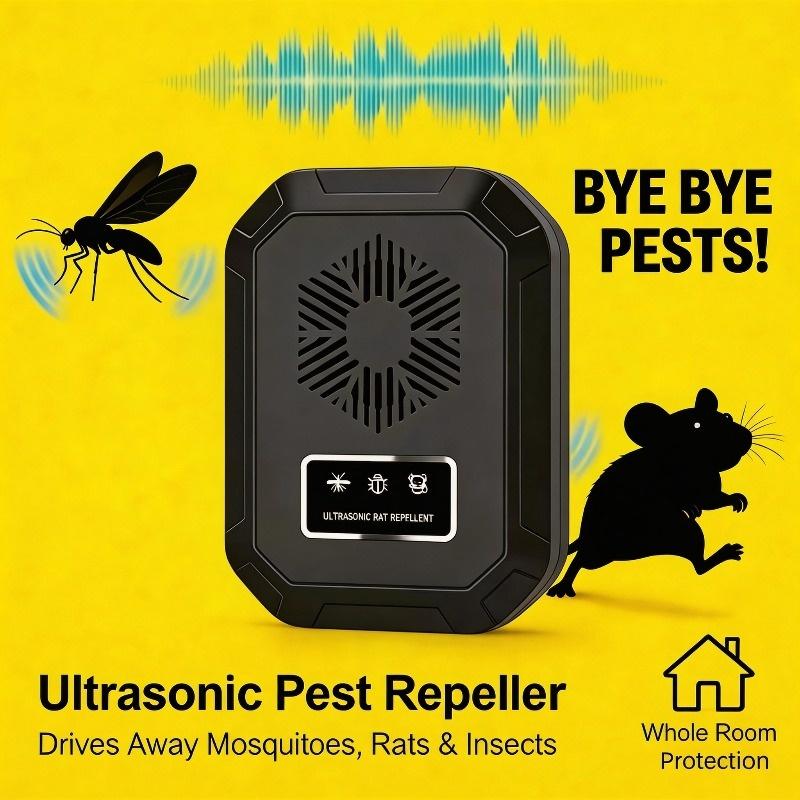 1PC-New Q3 ultrasonic electronic insect repellent, USB charging type, insect repellent, rat repellent, mosquito repellent, cockroach repellent, portable indoor and outdoor general pest repellent equipment.