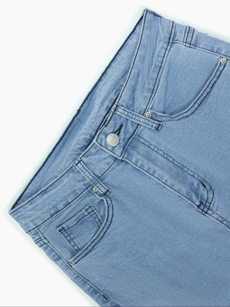Women's High Waist Flare Jeans, Button Fly Casual Denim Jeans, Slim Fit Comfortable All Season Wear, Perfect for Daily Use