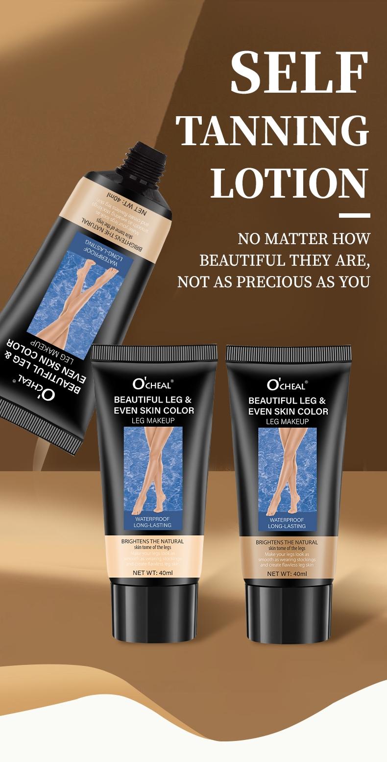 Self Tanning Lotion Leg Makeup Cream 3 Shades Waterproof Long Lasting High Coverage Hydrating Smooth Even Skin Tone Concealer