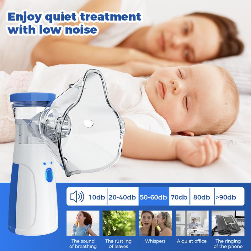 Portable Smart Humidifier with Auto-Cleaning & Dual Modes, Rechargeable Handheld Humidifier for Respiratory Care at Home/Travel, Adult & Kid-Friendly Design
