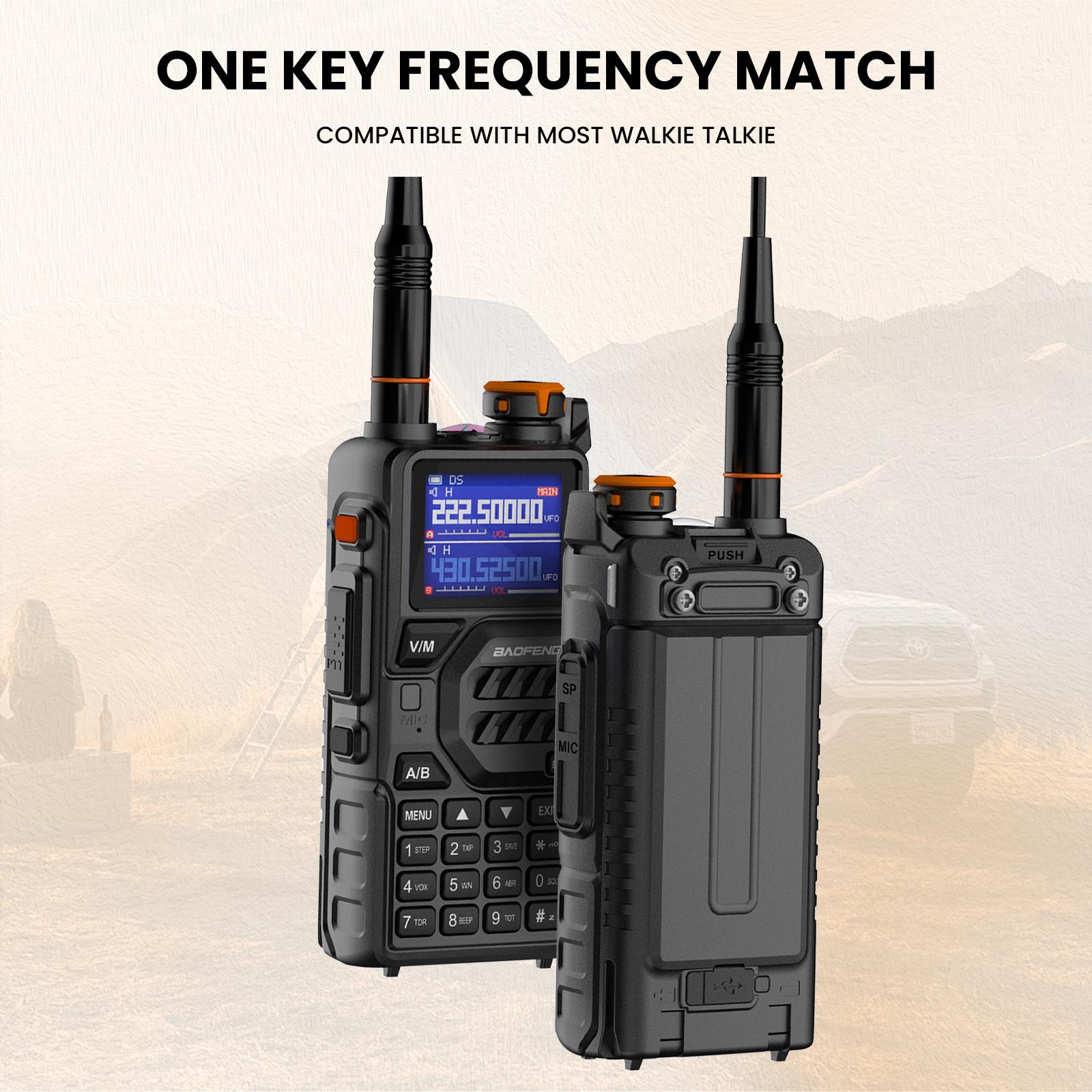 BAOFENG Radio K5PLUS 10W Max Power Handheld Walkie Talkie Long Range Two Way GMRS Radio, Rechargeable Long Range Ham Radio with NOAA Weather Alert Copy Frequency USB-C Charginng, Survival Gear for Ourdoor Audio