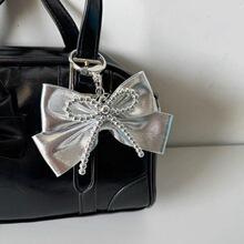 Korean Ins Silver Bow Keychain |   Retro Y2K Aesthetic |   Cute Cool Bag Charm Pendant