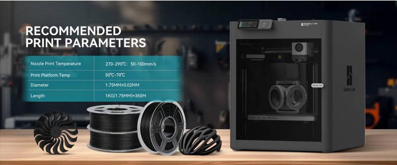 SUNLU PA6-CF Carbon Fiber Engineering Filament​ 1KG 1KG – ​Combines 80% PA with 20% carbon fiber, 175°C Heat Resistance​ | ​Drone Frames, Automotive Gears, Robot Actuators​ | Industrial-Grade Wear Resistance & Low Warping