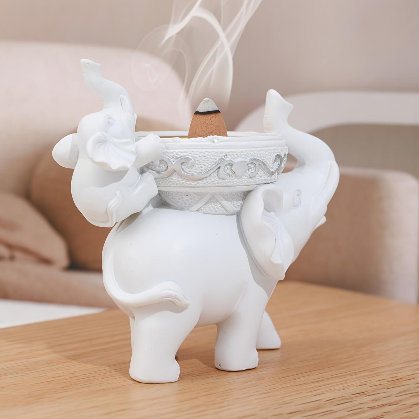 Elephant Design Incense Burner, 1 Count Creative Cute Elephant Design Fragrance Holder, Aromatherapy Scent Diffuser, Desktop Decorative Ornament for Home Office, Home Decor, Room Scents, Scented
