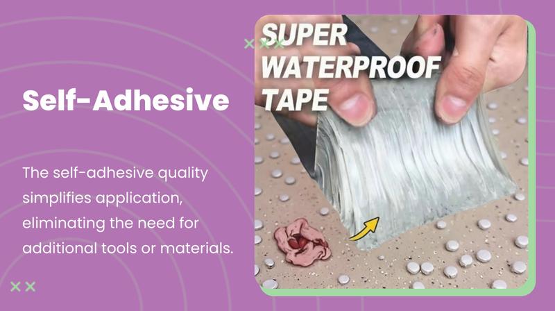 Super Strong Adhesive Waterproof Tape Roll, Self-Adhesive Roof Crack Repair Material, High Adhesion, Heat Resistant, Butyl Rubber, One Roll