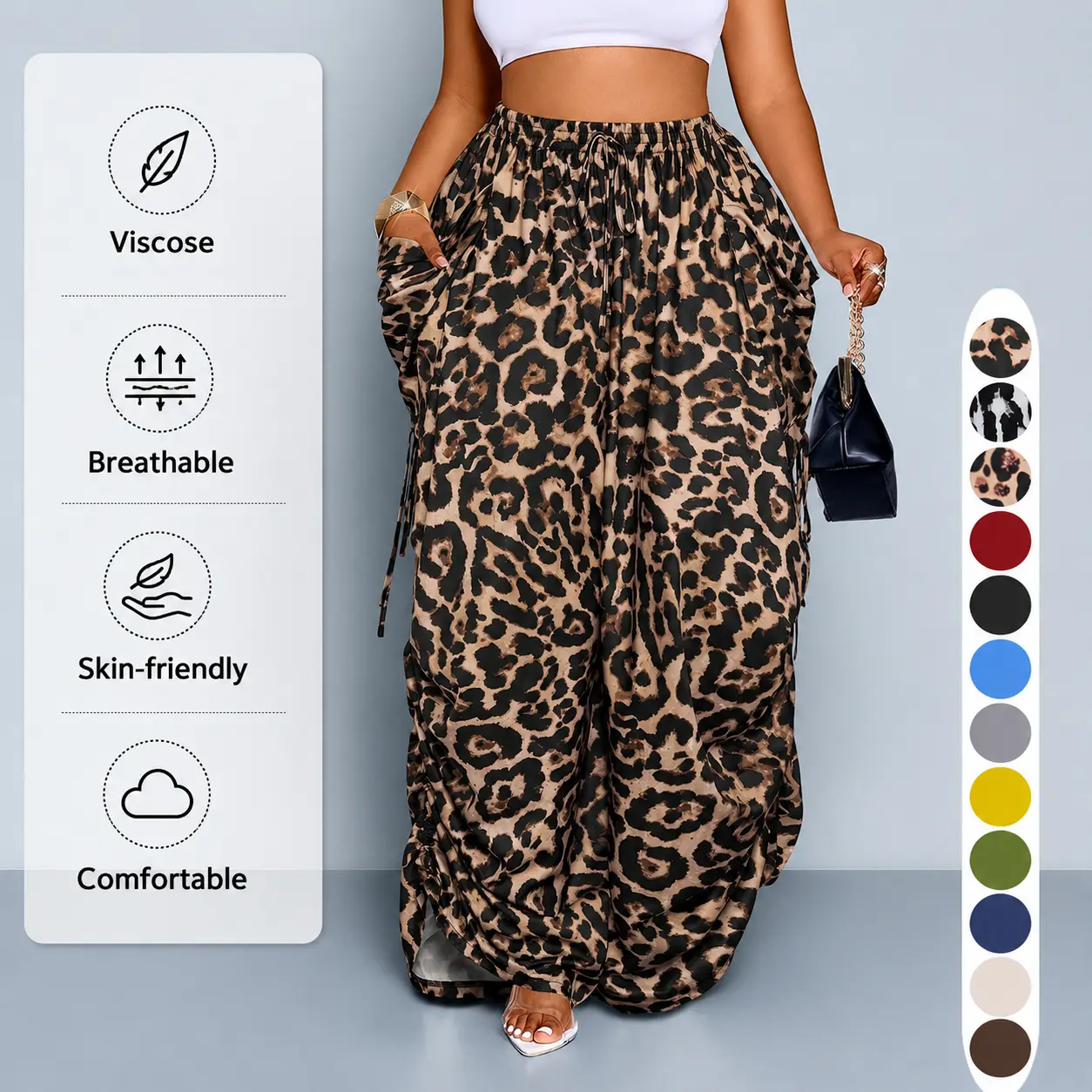 Brown leopard print