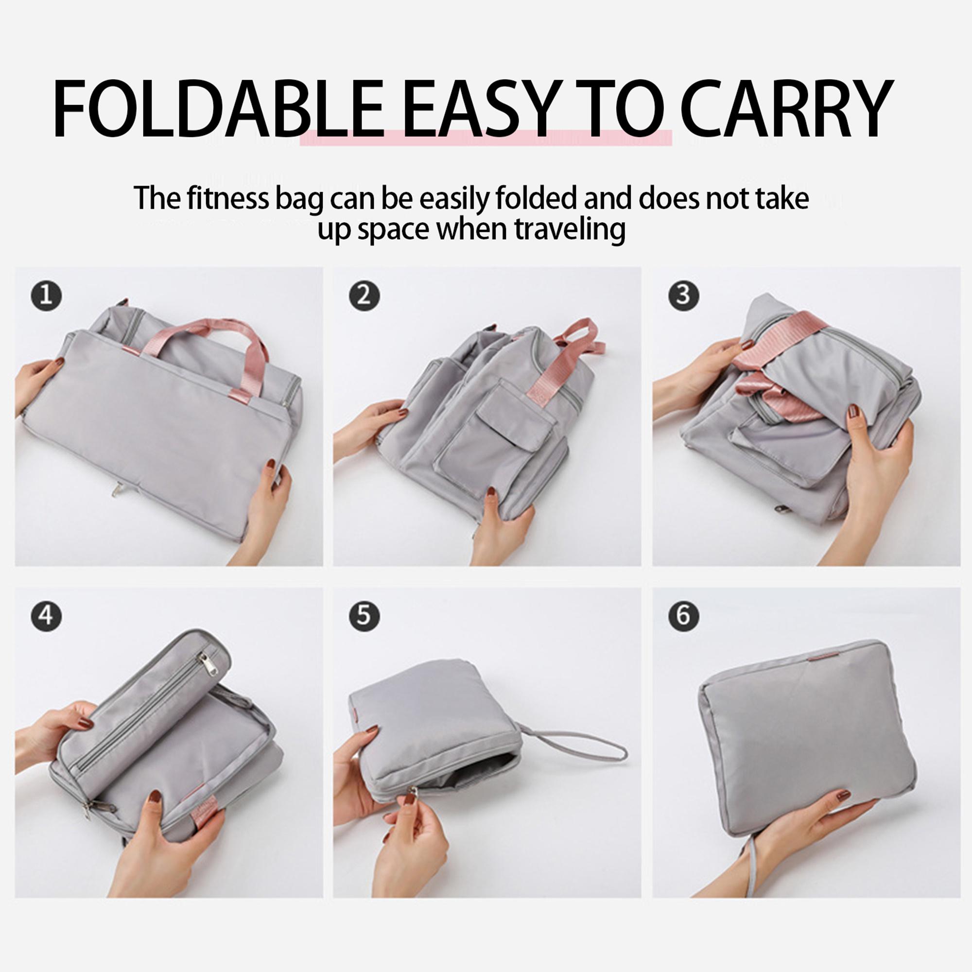 GYM patterned travel bag, multi-functional gym tote/backpack, large capacity casual yoga bag, lightweight, suitable for gym, exercise, and overnight travel, Casual Sports Bag, Athletic Bag