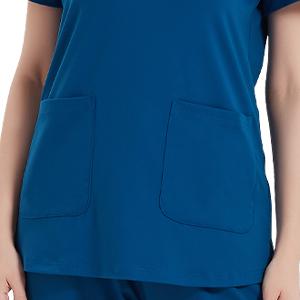 Yoga Scrub Top for Women V Neck Shirt with 2 Pockets, Comfort Soft Stretch, Easy Care #SummerVibes Yoga Scrub Top for Women V Neck Shirt with 2 Pockets, Comfort Soft Stretch, Easy Care #SummerVibes