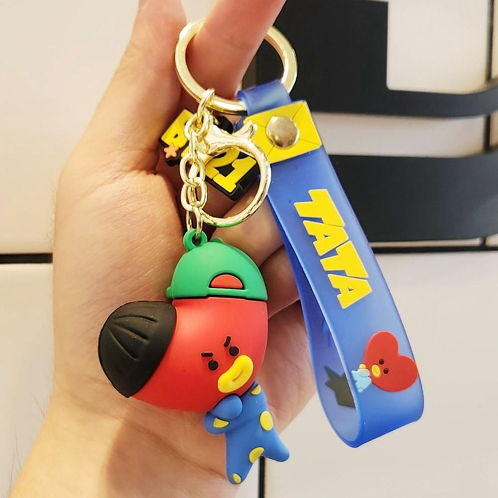 Anime Cartoon BT21 Shooky Cooky Flatback Charm Pendant Set Toy Kawaii Popular Doll Y2K Fashion Cute Backpack Keychain Pendant Gift for Girls - Adorable Character Designs for Collection or Decoration Gift