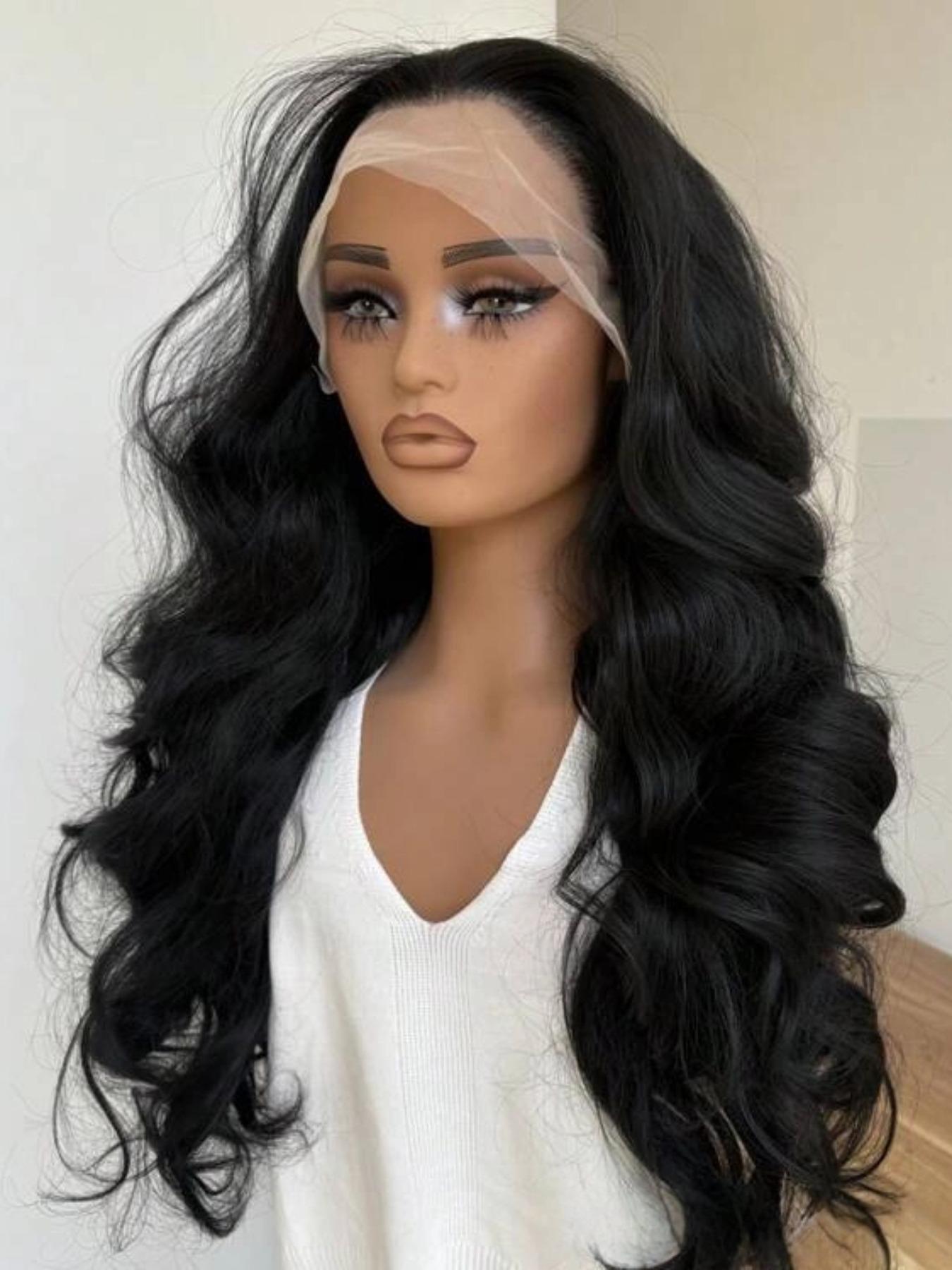 Long Wavy Synthetic Wig with Curtain Bangs, Heat-Resistant Fiber, Ideal for Cosplay, Parties, Stage Performances, Weddings, Synthetic Bodywave Wig