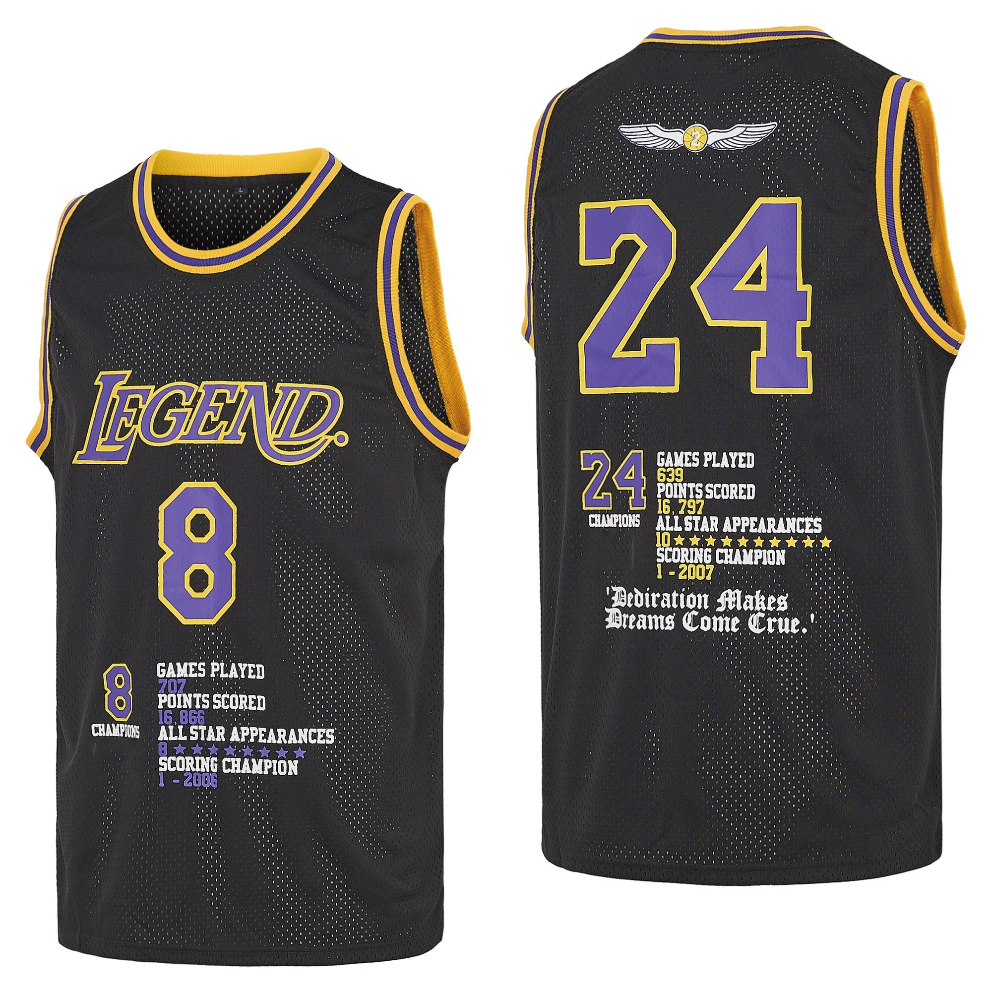 Men’s #8 & #24 Tribute Basketball Jersey Collection,breathable, relaxed fit, ideal for stadium or court wear, up to 2XL,Gift for Game Day Men’s #8 & #24 Tribute Basketball Jersey Collection,breathable, relaxed fit, ideal for stadium or court wear, up to 2XL,Gift for Game Day