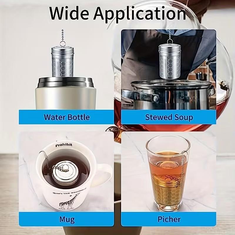 Stainless Steel Tea Strainer with Fine Mesh, 304 Stainless Steel for, Herbal Teas, Durable, Easy to Clean, No Rust