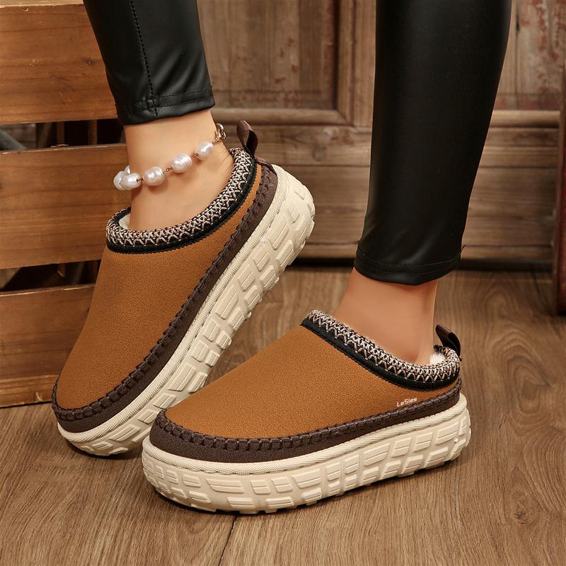 Snow Boots for Women House Fleece Slippers Cozy Memory Foam Shoes for Indoor Outdoor Winter Warm Mini Snow Boots Springfresh