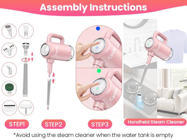 Czlife Z7 Steam Mop for Floor Cleaning, 13-in-1 Powerful Handheld Steam Cleaner Machine for Home Tile Grout, Hardwood Laminate, Furniture Couch, Clothes, Carpet, Stone, Hard Floor, Multi-Purpose Floor Steamer, Electric Mop, Corded