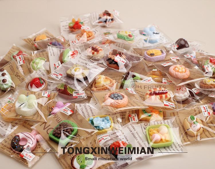 Mini Cake Dessert Pastry Bread Food Model Individually Wrapped Mini Simulation Kids Fake Model Decoration Food Decoration Kids Cosplay Party Decoration