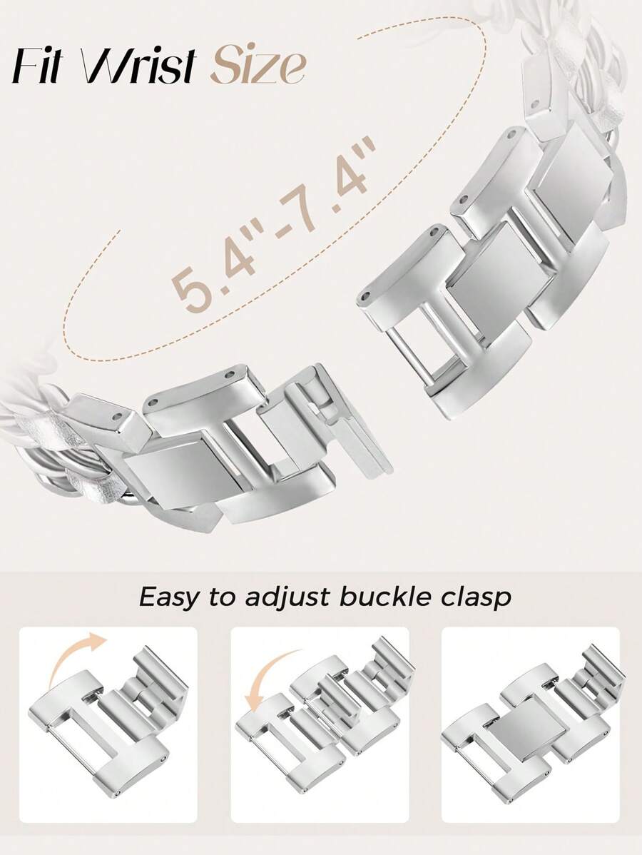 1PC Leather Rope Love Lock Core Smart Strap, Wearable Tech Accessories, compatible with Apple Watch 38/40/41/42/44/45/46/49mm, suitable for Apple Watch series Ultra/SE/10/9/8/7/6/5/4/3/2/1, Strap only, watch and case not included