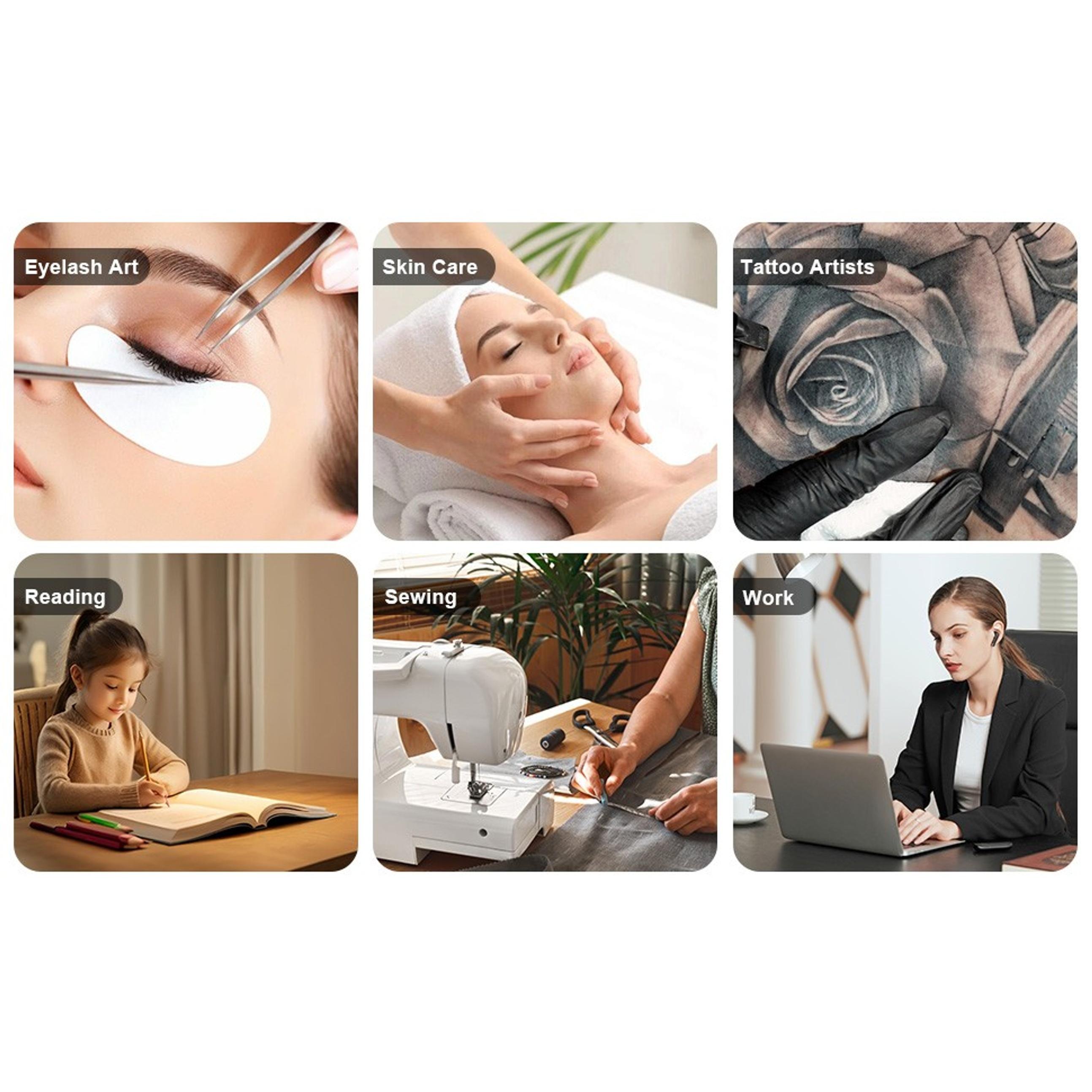 Half Moon LED Floor Light - Remote-Controlled, Dimmable, Shadow-Free Professional Lamp for Lash Techs, Home & Office | Essential LED Light for Precision Tasks