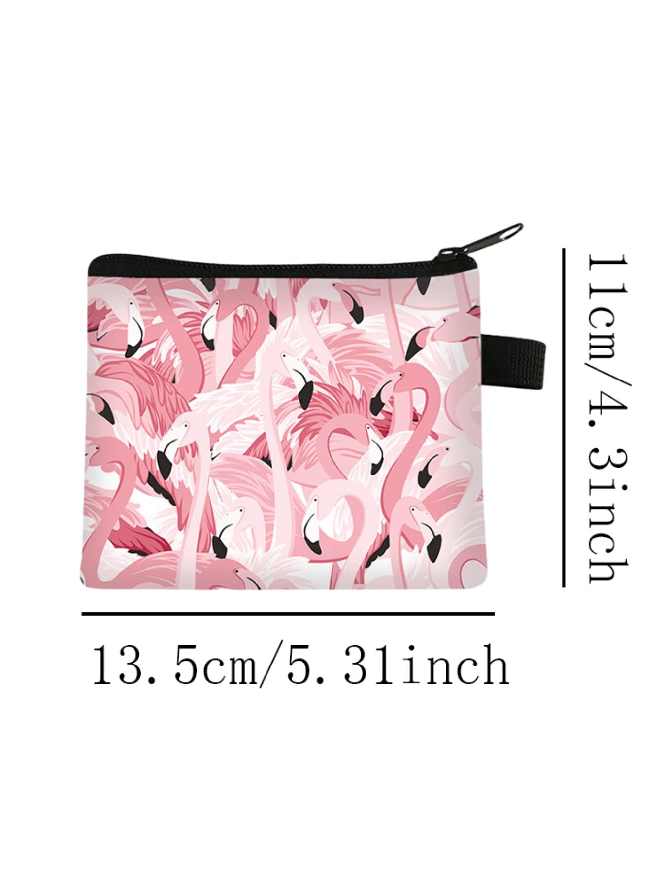Women's Fashion Wallet with Flamingo Print, Portable Coin Purse for Daily Use, Perfect Gift for Friends, Casual Style, All Seasons
