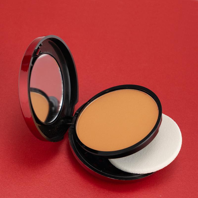 6 Shades Dark Matte Pressed Powder, Face Makeup Beauty Powder Cake Waterproof Long Lasting Skin Friendly Contour Compact Powder