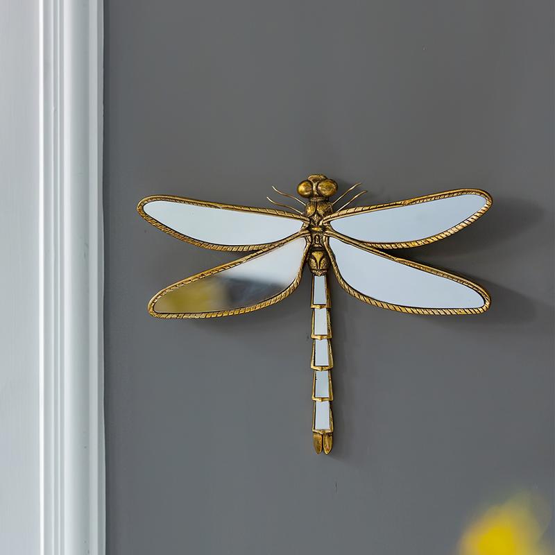 Vintage Resin Dragonfly Wall Hanging Decor, Interior Wall Decor, Creative Background Decoration for Living Room, Home Hotel Insect Museum Gift