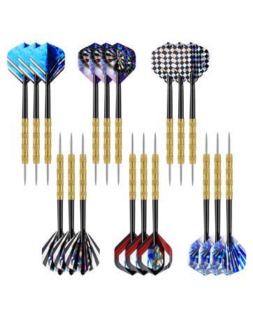 Magnetic Darts - 24 Count Plastic Wing Replacement Darts with Durable Safe Tips for Magnet Dartboard, Outdoor Games Toy for Kids