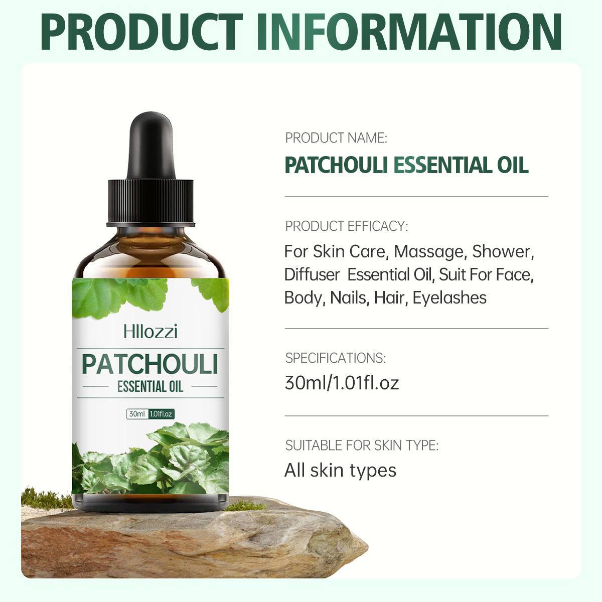 1pc 30ML Patchouli Essential Oil Aromatherapy Therapeutic Wellness for Diffusers, Humidifiers, Home, Living Room, Bedroom, Bathroom, Air Freshener, Stress Relief