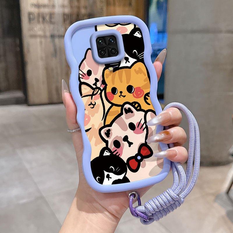 1 Piece Durable Note 9 Pro Max Flexible Cute kitten Case For Redmi Note 9 Pro Max Featuring Lightweight And Bracelet In Entertainment