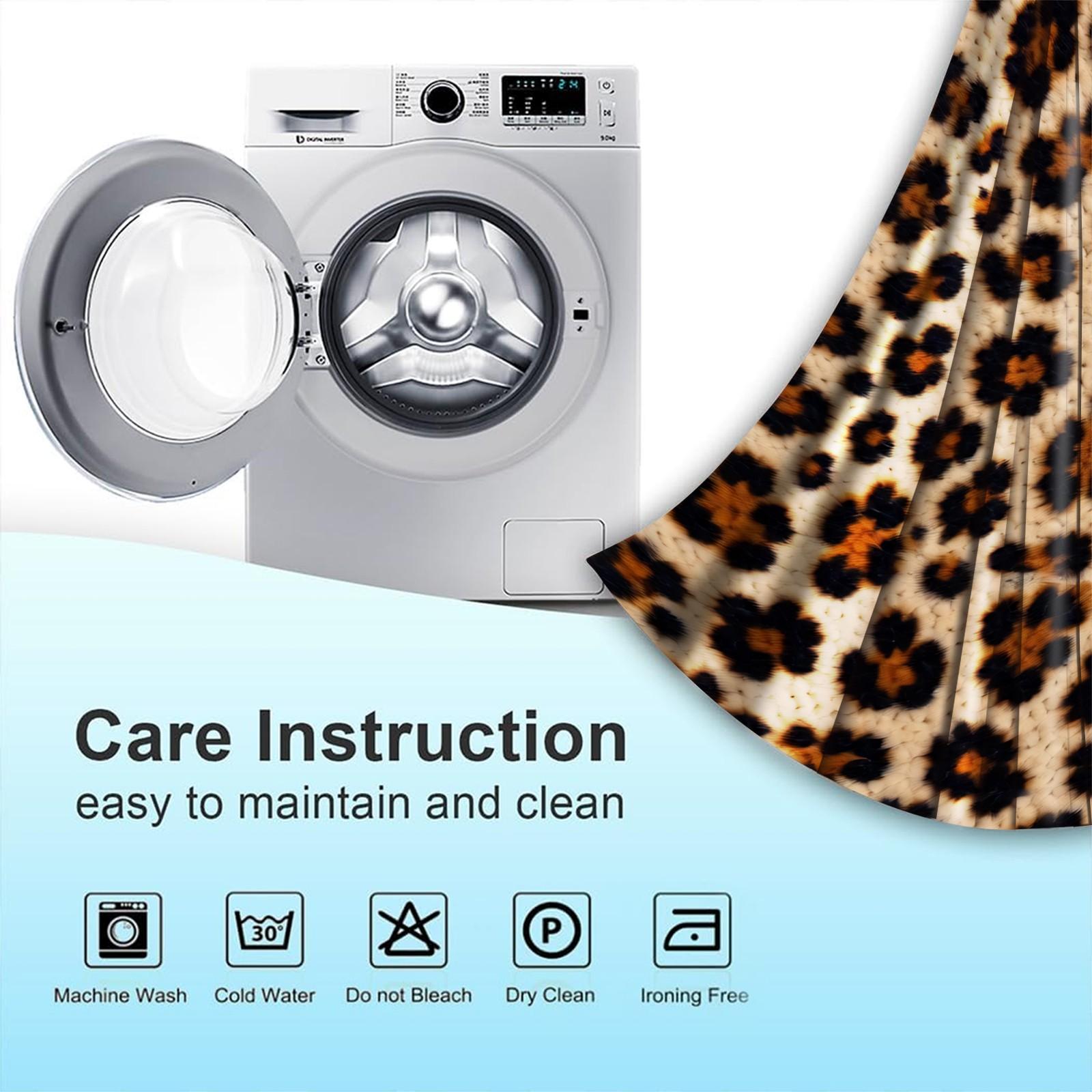 2PCS Classic Leopard Print Boho Chic Blackout Curtains, Luxury Vintage Bohemian Light Blocking Drapes for Bedroom, Living Room, Hotel & Dorm, Easy to Open/Close & Remove, 85% Blackout Rate, Perfect Housewarming Birthday Christmas Gift