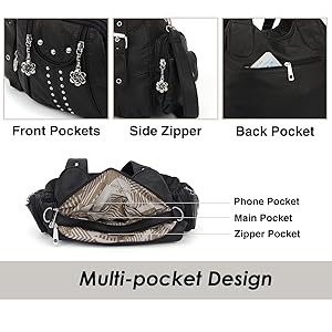 Angel Kiss Soft PU Leather Large Hobo Bag for Women - Adjustable Shoulder Strap, Multiple Pockets, Anti-Theft Back Zipper, Casual Handbag Satchel SpringStatements