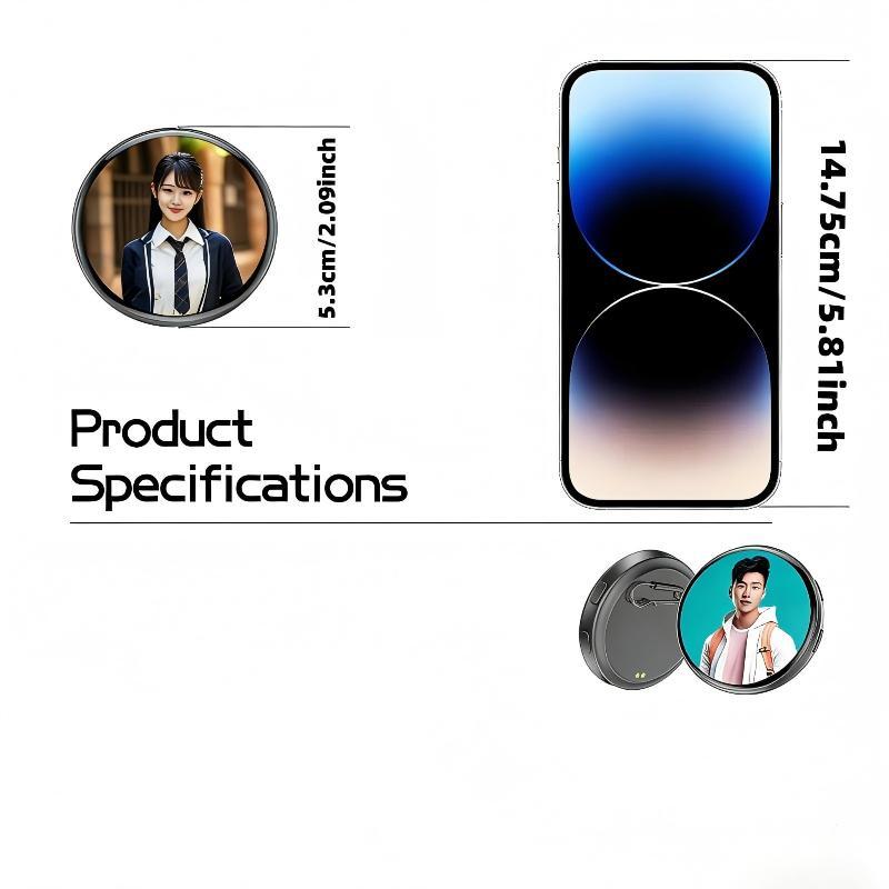 Cyber Electronic Bar Smart Network Badge 1.7-inch HD Screen Anime Electronic Badge | Dynamic Display GIF/Video Badge