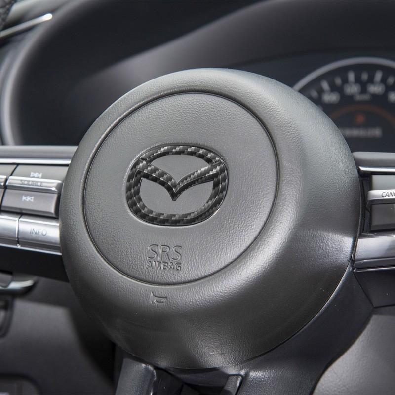 1PCS Car Steering Wheel Center Emblem Cover Sticker Decoration Accessories For Mazda 2 3 6 5 Demio CX3 CX4 CX5 CX-4 CX-5 CX7 CX30 MX3 MX5 MS Speed Axela Atenza
