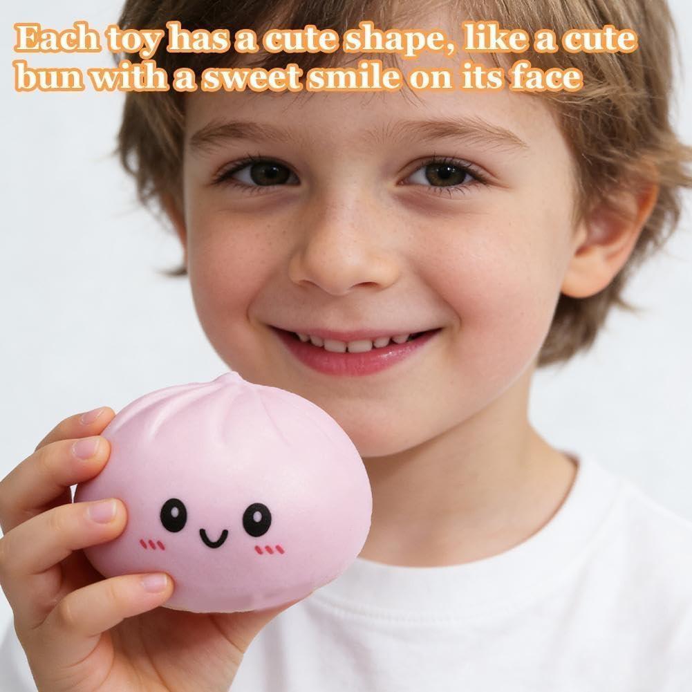 Dumpling Squishy Stress Reliever for Adults, Soft Slow Rising Squeeze Ball, Sensory Anxiety Relief Tool, Cute Desk Decor for Office & Home Relaxation