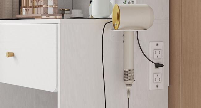 Vabches Make Up Vanity Desk with Mirror and Lights, White/Pink Vanity Table Set with Charger Station,Girls Small Vanity Vabches Make Up Vanity Desk with Mirror and Lights, White/Pink Vanity Table Set with Charger Station,Girls Small Vanity