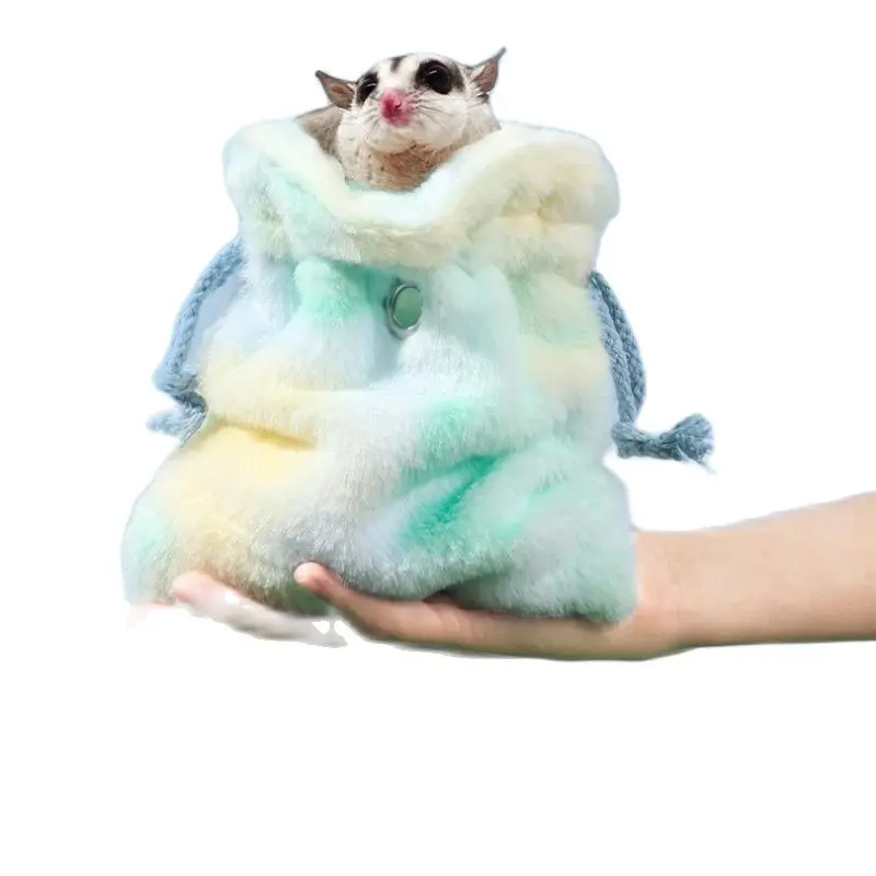Sugar Gliders Sleeping Pouch Guinea Pig Nest Bed Portable Sugar Glider Cage Carrier Bag With Drawstring For Squirrels Marmosets
