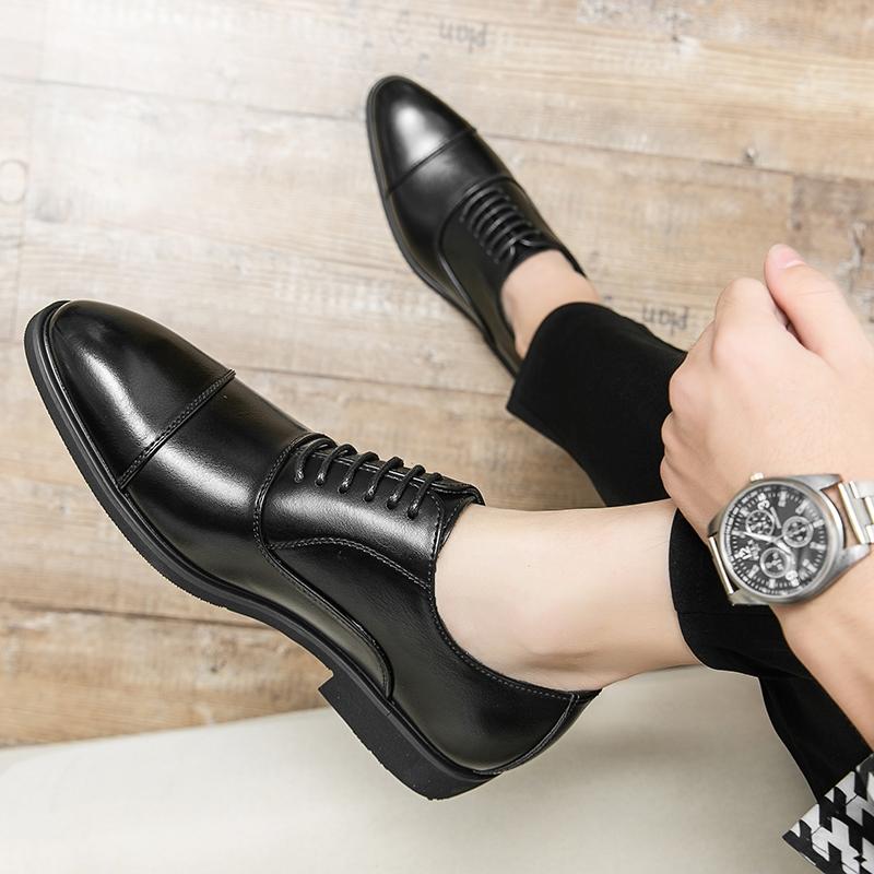 Men's Luxury Business Oxford Shoes, Smoke Color, Handmade Pointed Toe Formal Dress Shoes, Elegant Footwear for Professional Occasions