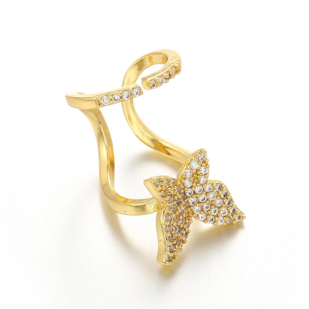 New Zircon Inlaid Nail Ring for Women Personalized Detachable Finger Ring Trendy Fashionable Jewelry Accessory Sparkling Beautiful Rings