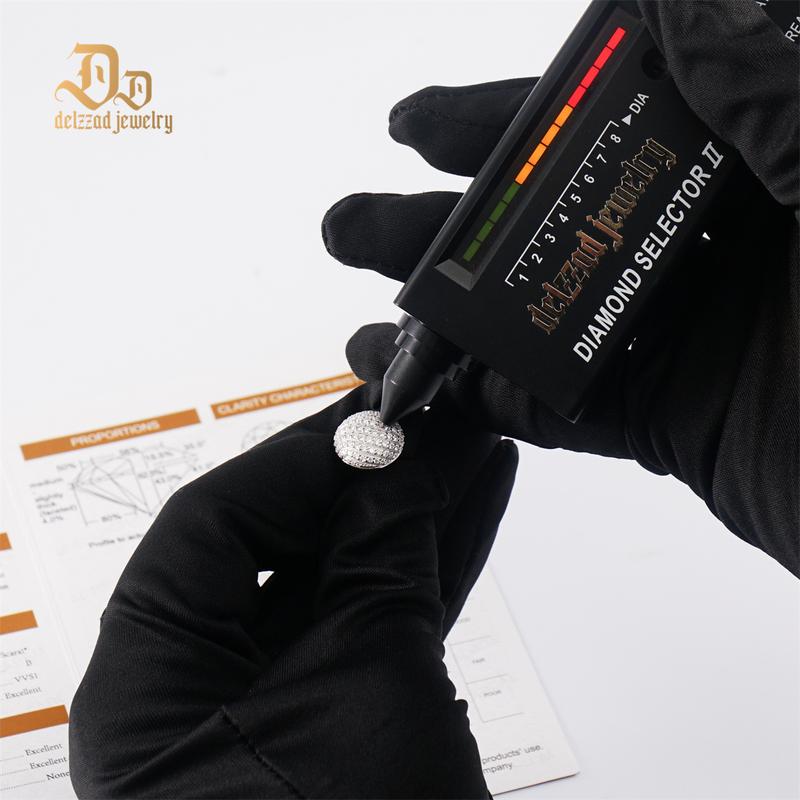 Delzzad 18K Gold-Plated Ice Wave Studs Earrings VVS Synthetic Moissanite S925 Stud Unisex Earrings Jewelry Perfect Birthday Mother’s Day Christmas Gift for Men Women Silver Earrings Golden Earrings Wedding Set