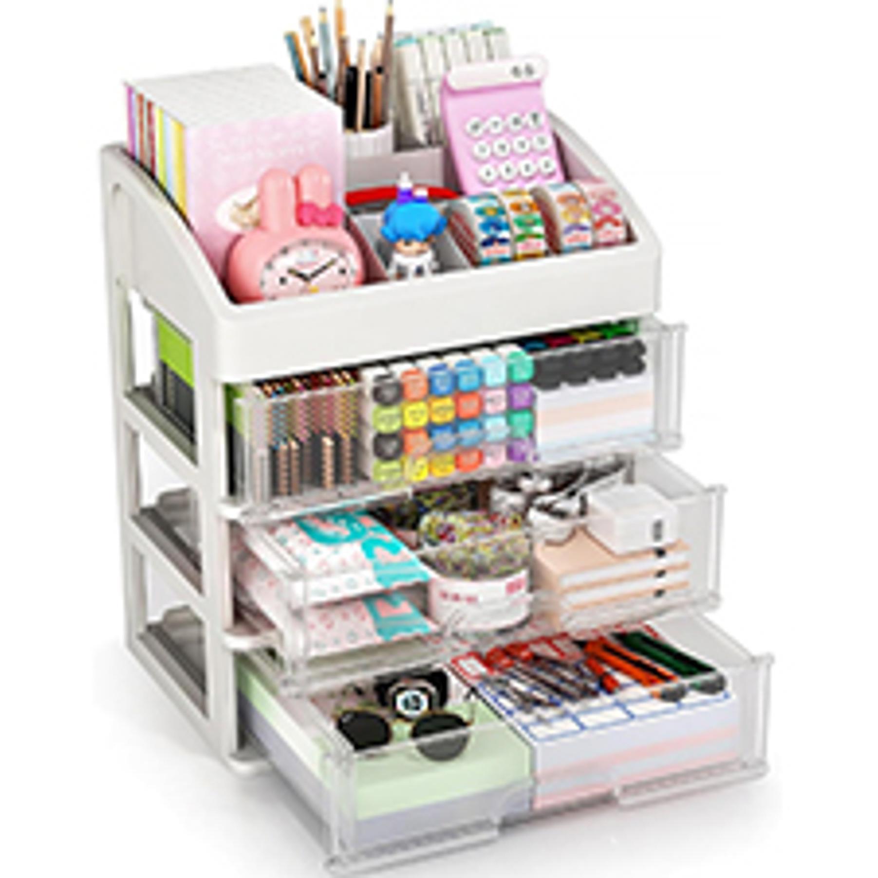 8-Pack Plastic Colorful Stackable Storage Bins with Lids & Handles - Home Organiser for Cabinet, Laundry Room, Shelves; 9.85x6.9x5.7in Craft/Snack Storage Containers