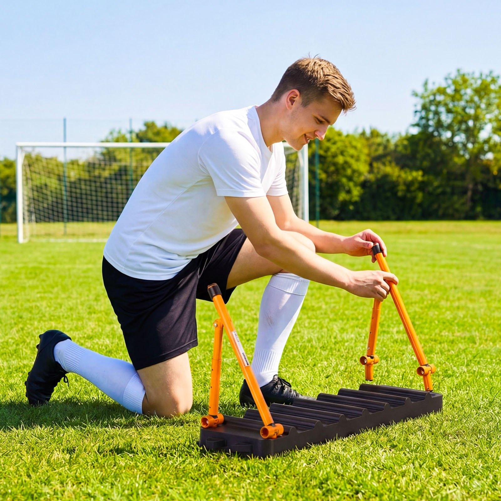 VEVOR Soccer Rebounder Board, 37.4 x 9.8 in Portable Soccer Rebound Wall, Dual Surface Sports Kick Back Trainer, 3 Adjustable Angles, Easy Setup Ball Practice Equipment for Passing & Reaction Skills VEVOR Soccer Rebounder Board, 37.4 x 9.8 in Portable Soccer Rebound Wall, Dual Surface Sports Kick Back Trainer, 3 Adjustable Angles, Easy Setup Ball Practice Equipment for Passing & Reaction Skills