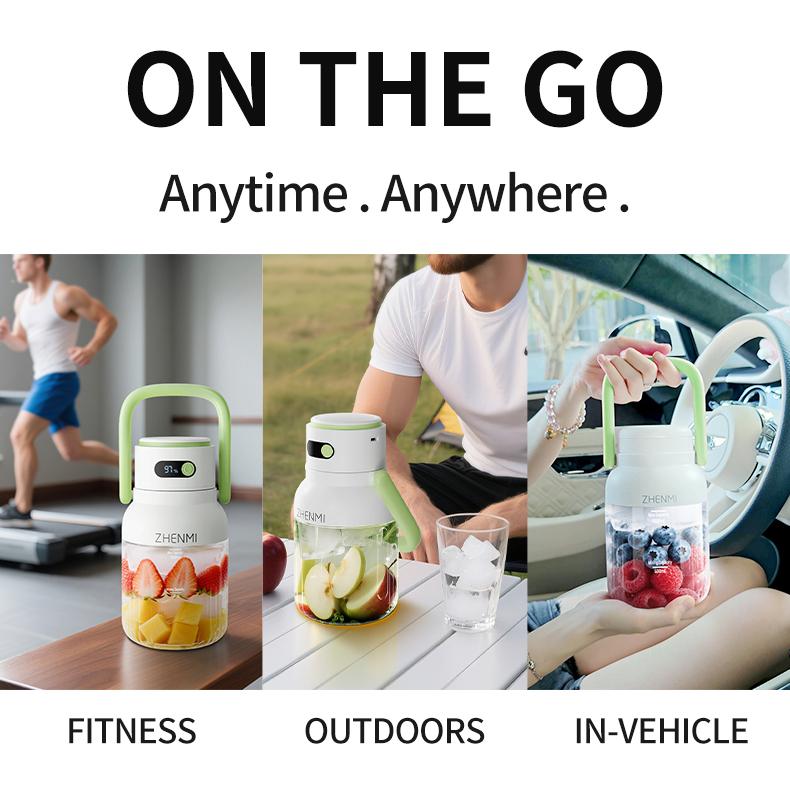 Valentine's Day Blender for Shakes & Smoothies! ZHENMI BPA-Free Cordless Blender, 33oz, Ice Crushing, USB Rechargeable, Make Party Shakes, Valentine's Day Morning Smoothies & Healthy Drinks