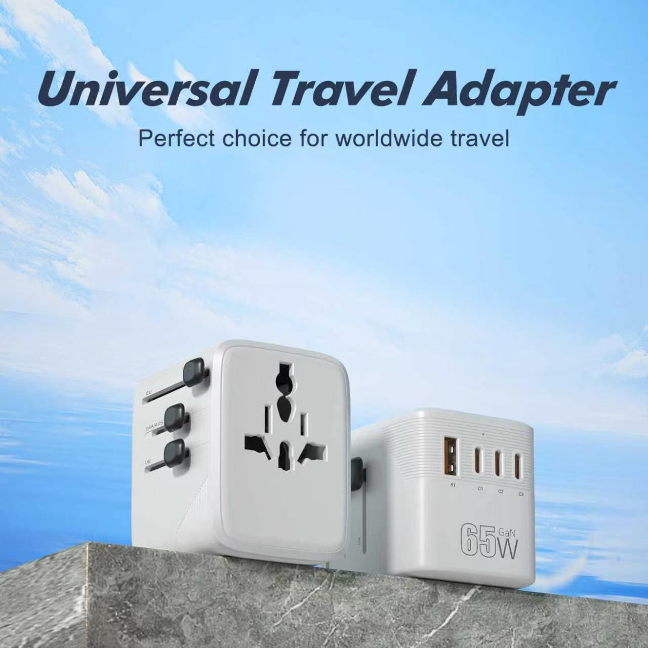 20w Global Travel Adapter Plug, 1a3c Multi-Port Fast Charging Universal Power Converter, Compatible with Uk Us Eu Au Sockets