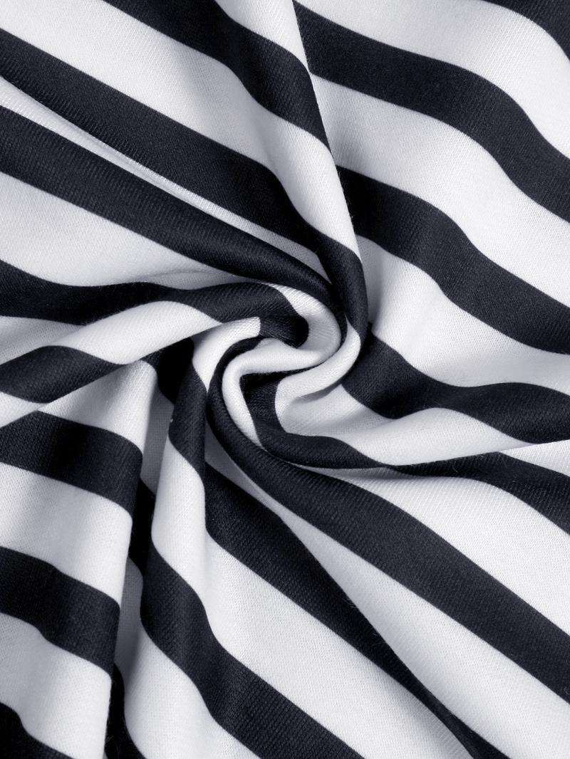 Women's Striped Casual Set, Long Sleeve Loose T-Shirt and Pants, Spring and Fall Home Wear, Leisure and Sports