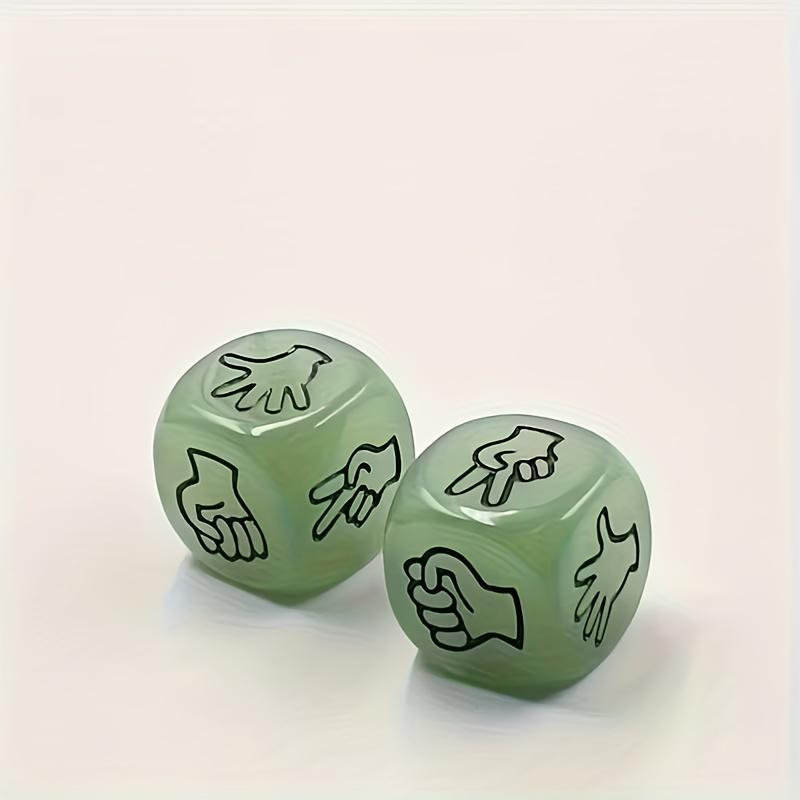 Night Glow Stone Scissors Paper Dice Game, Fun Outdoor Entertainment for Family Gatheries and Parties, Creative Gift for Christmas New Year
