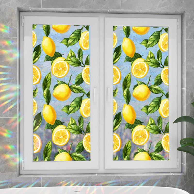 Spring Sunlight Rainbow Window Stickers, 4 Designs Including Lemon Lily Daisy Sunflower, Privacy Shield, Home Decor, Room Decoration