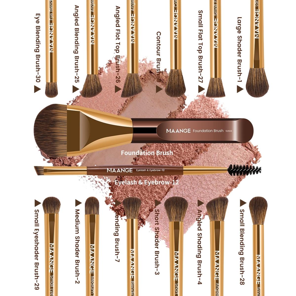 Makeup Brush Set, Cosmetic Brush Set, 14pcs/set Makeup Brush with Soft Bristles, Multifunctional Makeup Tools for Foundation, Powder, Concealers, Eye Shadows, Blush