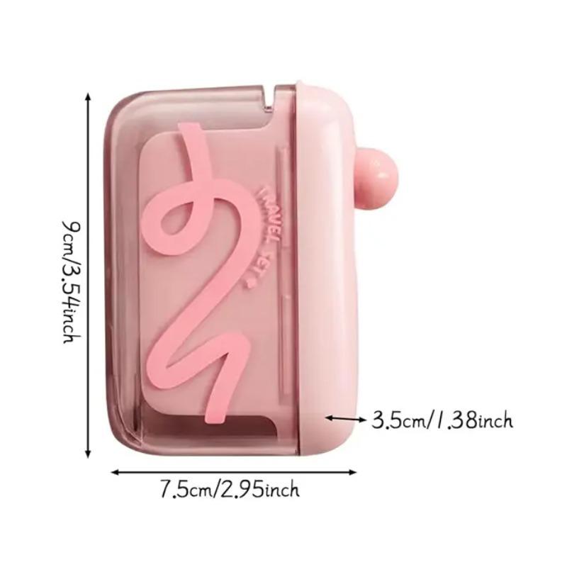 Travel-sized storage case - features an automatic pop-up dispenser, portable and refillable, perfect for oral care at home, in restaurants, and while traveling.