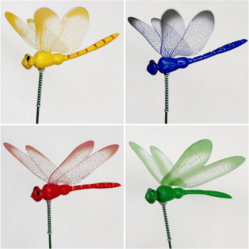 12/28 PCS 3D Dragonfly Garden Decor, Dragonfly Stakes Outdoor Art, Fly Deterrent & Bird Scare, DIY Lawn Patio Aesthetic Ornaments, Unique Home & Garden Gifts